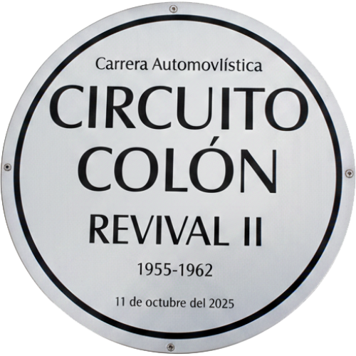 Placa Carrera Automovilística Circuito Colón Revival